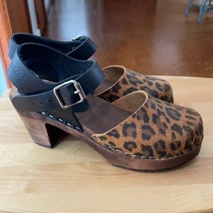 Lotta from Stockholm leopard print clog